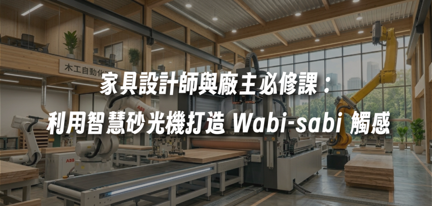 家具設計師與廠主必修課：如何利用智慧砂光機打造 Wabi-sabi 觸感？