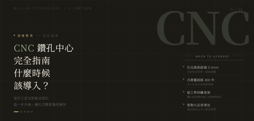 【設備升級指南】CNC 鑽孔中心完全指南：什麼時候該導入？