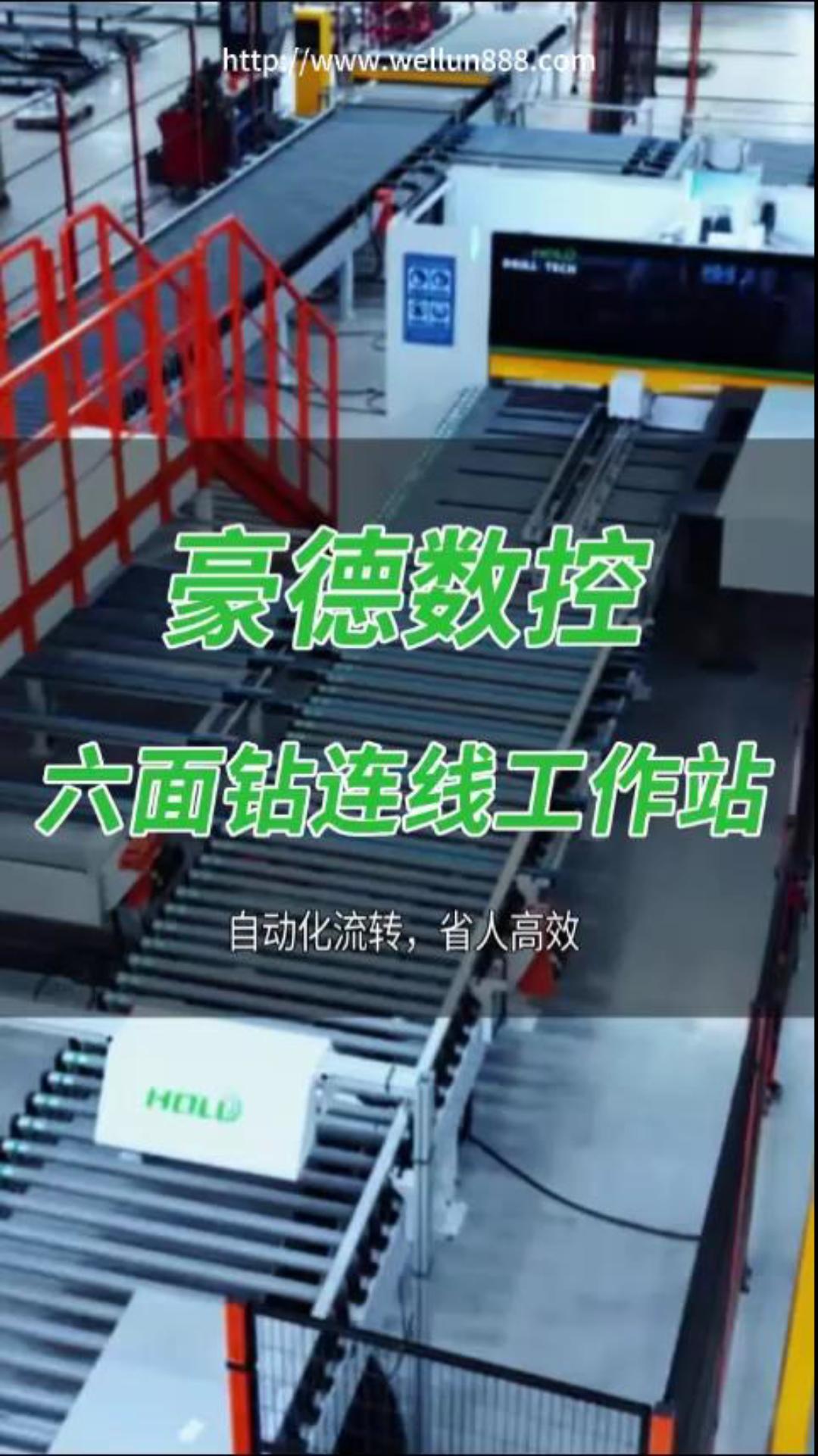 豪德数控六面钻连线工作站#華倫機械#华伦科技#wellun