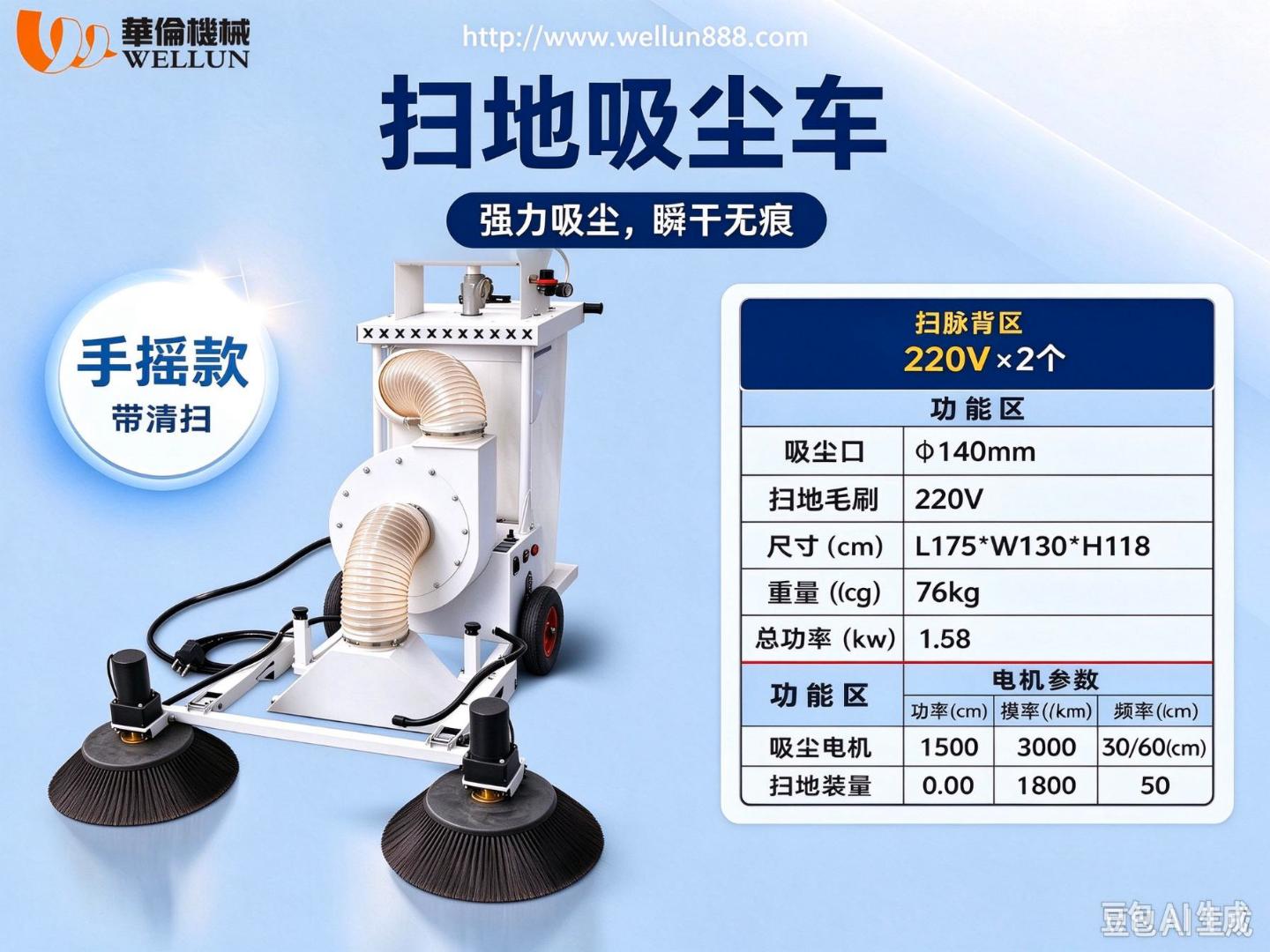 扫地吸尘机 强力吸尘 瞬干无痕#華倫機械#华伦科技#wellun